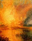 Joseph Mallord William Turner The Burning of the Houses of Parliament detail painting